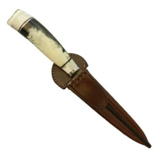 Knife With Blade Of Schmieden In 14cm Shapped Leather