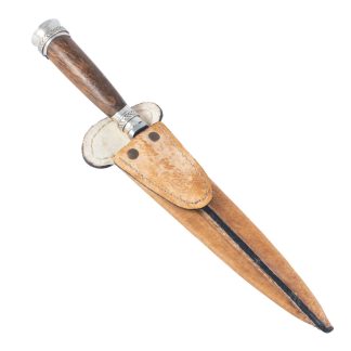 WOOD AND NICKEL SILVER KNIFE