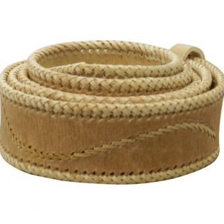 Lonja De Cuero Crudo Costura Borde