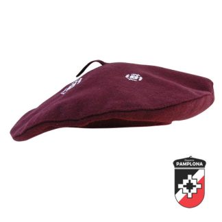 Boina Pamplona De Paño Bordada Clásica Vuelo Hombre