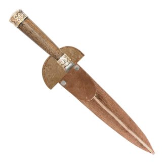 WOOD AND NICKEL SILVER KNIFE