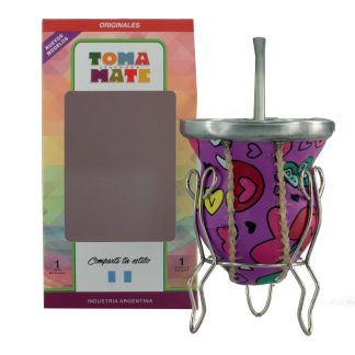 Mate De Vidrio Motivos Surtidos En Caja