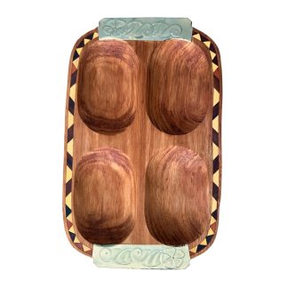 Copetinero 4 divisiones Taraceado