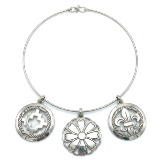 CHOKER SILVER-PLANTED